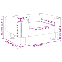 Sofa dla dzieci, niebieska, 50x40x26,5 cm, aksamitna