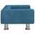 Sofa dla dzieci, niebieska, 50x40x26,5 cm, aksamitna