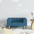 Sofa dla dzieci, niebieska, 50x40x26,5 cm, aksamitna
