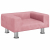 Sofa dla dzieci, różowa, 50x40x26,5 cm, aksamitna