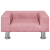 Sofa dla dzieci, różowa, 50x40x26,5 cm, aksamitna