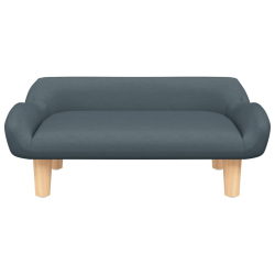 Sofa dla dzieci, ciemnoszara, 70x40x24 cm, obita tkaniną