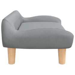 Sofa dla dzieci, jasnoszara, 70x40x24 cm, obita tkaniną