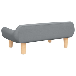 Sofa dla dzieci, jasnoszara, 70x40x24 cm, obita tkaniną