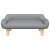 Sofa dla dzieci, jasnoszara, 70x40x24 cm, obita tkaniną