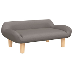 Sofa dla dzieci, kolor taupe, 70x40x24 cm, obita tkaniną