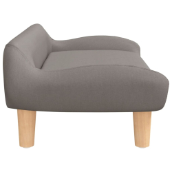 Sofa dla dzieci, kolor taupe, 70x40x24 cm, obita tkaniną
