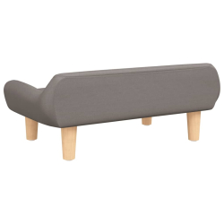 Sofa dla dzieci, kolor taupe, 70x40x24 cm, obita tkaniną
