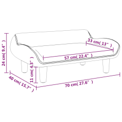 Sofa dla dzieci, kolor taupe, 70x40x24 cm, obita tkaniną
