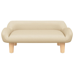 Sofa dla dzieci, kremowa, 70x40x24 cm, obita tkaniną