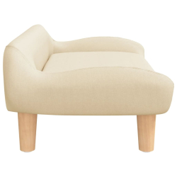 Sofa dla dzieci, kremowa, 70x40x24 cm, obita tkaniną