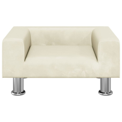 Sofa dla dzieci, kremowa, 50x40x26,5 cm, aksamitna