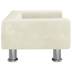 Sofa dla dzieci, kremowa, 50x40x26,5 cm, aksamitna