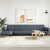 Sofa rozkładana L, ciemnoszara, 275x140x70 cm, aksamit
