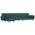 Sofa rozkładana L, ciemnozielona, 275x140x70 cm, aksamit