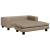 Sofa dziecięca z podnóżkiem, cappuccino, 100x50x30 cm, ekoskóra