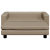 Sofa dziecięca z podnóżkiem, cappuccino, 100x50x30 cm, ekoskóra