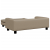 Sofa dziecięca z podnóżkiem, cappuccino, 100x50x30 cm, ekoskóra