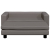 Sofa dziecięca z podnóżkiem, szara, 100x50x30 cm, ekoskóra