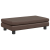 Sofa dziecięca z podnóżkiem, brązowa, 100x50x30 cm, ekoskóra