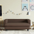 Sofa dziecięca z podnóżkiem, brązowa, 100x50x30 cm, ekoskóra