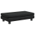 Sofa dziecięca z podnóżkiem, czarna, 100x50x30 cm, ekoskóra