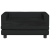 Sofa dziecięca z podnóżkiem, czarna, 100x50x30 cm, aksamit