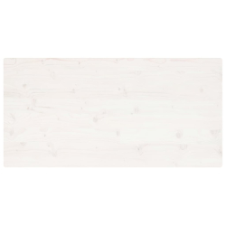 Blat stołu, biały, 100x50x2,5cm, lite drewno sosnowe, prostokąt