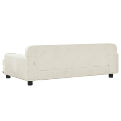 Sofa dla dzieci, kremowa, 90x53x30 cm, aksamit
