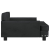 Sofa dla dzieci, czarna, 90x53x30 cm, aksamit
