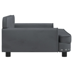 Sofa dla dzieci, ciemnoszara, 90x53x30 cm, aksamit