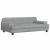 Sofa dla dzieci, jasnoszara, 90x53x30 cm, aksamit