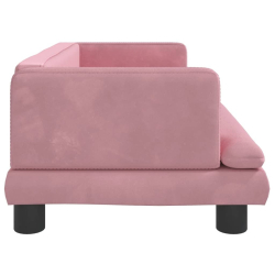 Sofa dla dzieci, różowa, 80x45x30 cm, aksamit