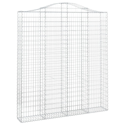 Kosze gabionowe, 4 szt, 200x30x220/240 cm, galwanizowane żelazo