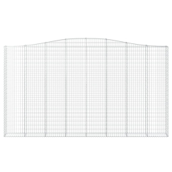 Kosze gabionowe, 6 szt, 400x30x220/240 cm, galwanizowane żelazo