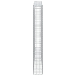 Kosze gabionowe, 6 szt, 400x30x220/240 cm, galwanizowane żelazo