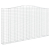 Kosze gabionowe, 6 szt, 400x30x220/240 cm, galwanizowane żelazo