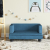 Sofa dla dzieci, niebieska, 60x40x30 cm, aksamit