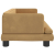 Sofa dla dzieci, brązowa, 80x45x30 cm, aksamit