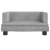 Sofa dla dzieci, jasnoszara, 60x40x30 cm, aksamit