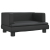 Sofa dla dzieci, czarna, 60x40x30 cm, sztuczna skóra