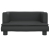 Sofa dla dzieci, czarna, 60x40x30 cm, sztuczna skóra