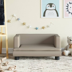 Sofa dla dzieci, cappuccino, 60x40x30 cm, sztuczna skóra