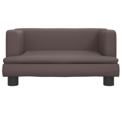 Sofa dla dzieci, brązowa, 60x40x30 cm, sztuczna skóra