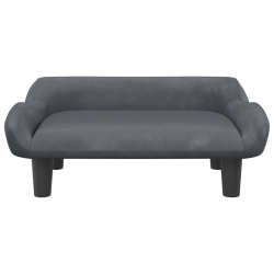 Sofa dla dzieci, ciemnoszara, 70x40x24 cm, aksamit