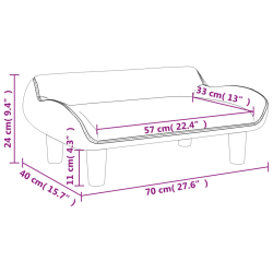 Sofa dla dzieci, brązowa, 70x40x24 cm, aksamit