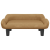 Sofa dla dzieci, brązowa, 70x40x24 cm, aksamit