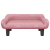 Sofa dla dzieci, różowa, 70x40x24 cm, aksamit