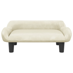 Sofa dla dzieci, kremowa, 70x40x24 cm, aksamit