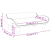 Sofa dla dzieci, kremowa, 70x40x24 cm, aksamit